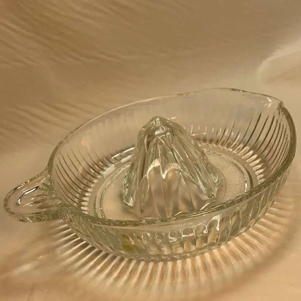 Mid Century Vintage Pressed Glass Juicer Reamer